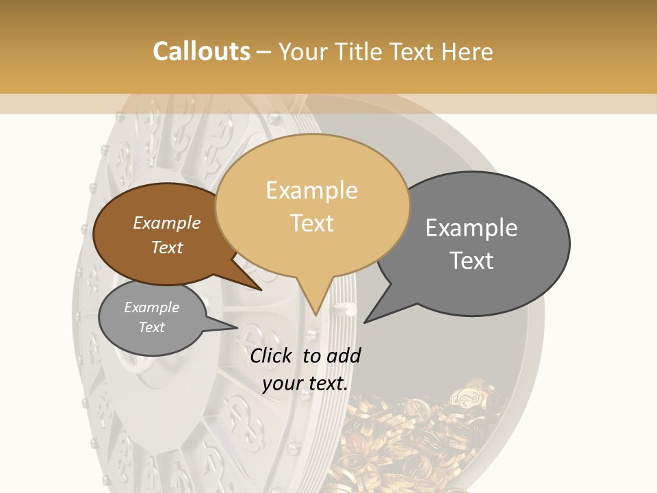 System Lock Gold PowerPoint Template