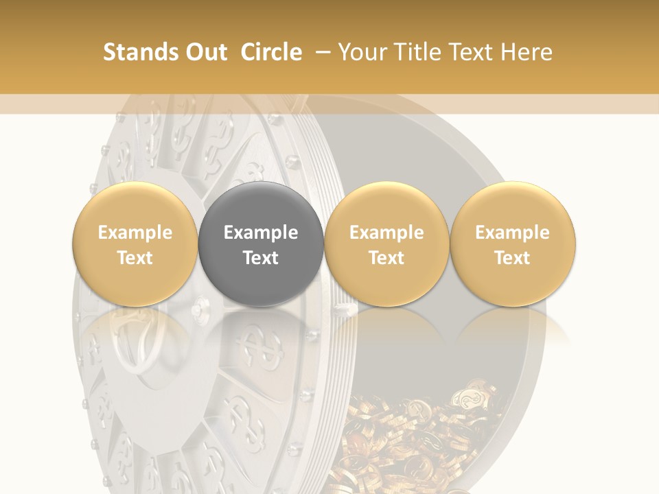 System Lock Gold PowerPoint Template