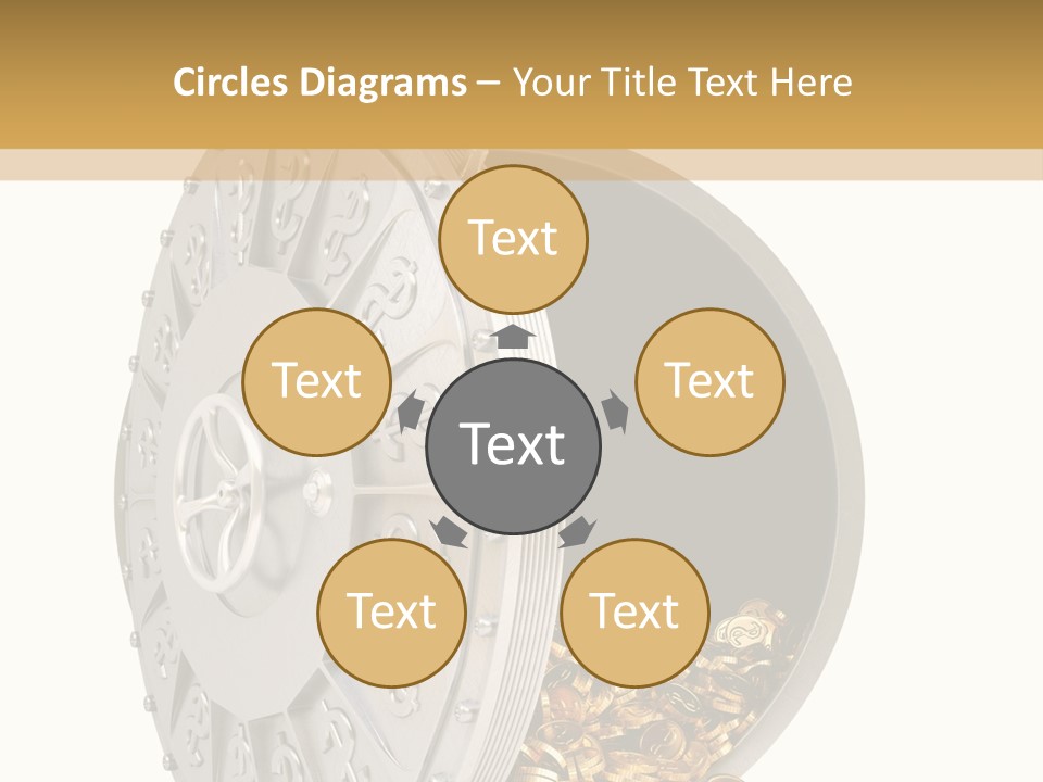 System Lock Gold PowerPoint Template