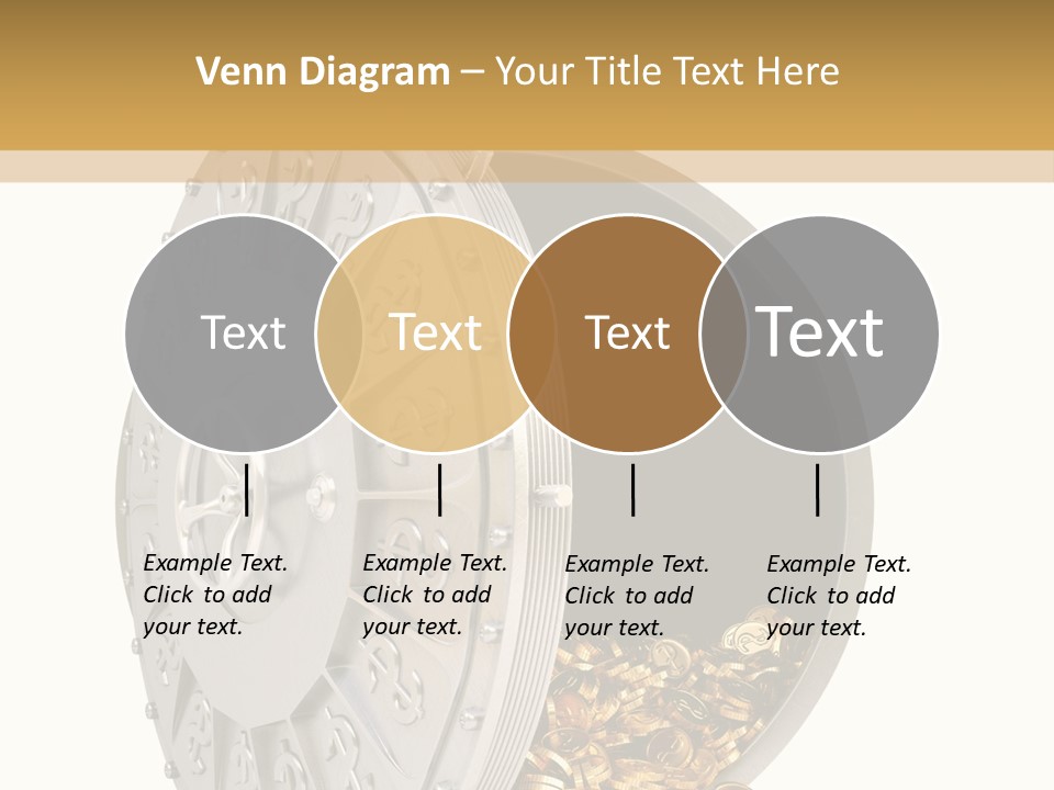 System Lock Gold PowerPoint Template