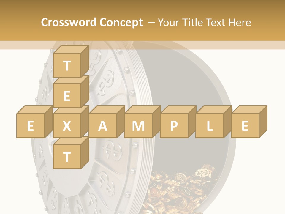 System Lock Gold PowerPoint Template