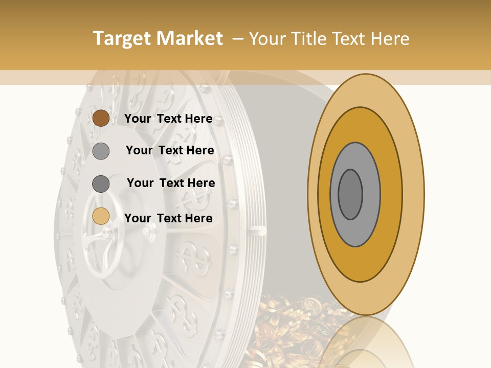 System Lock Gold PowerPoint Template