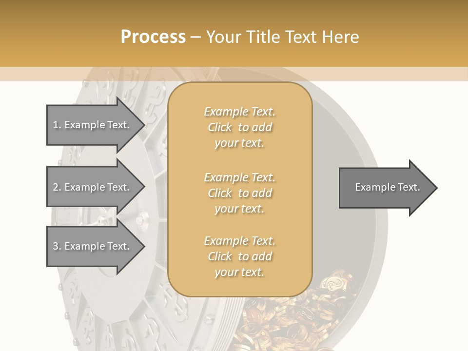 System Lock Gold PowerPoint Template