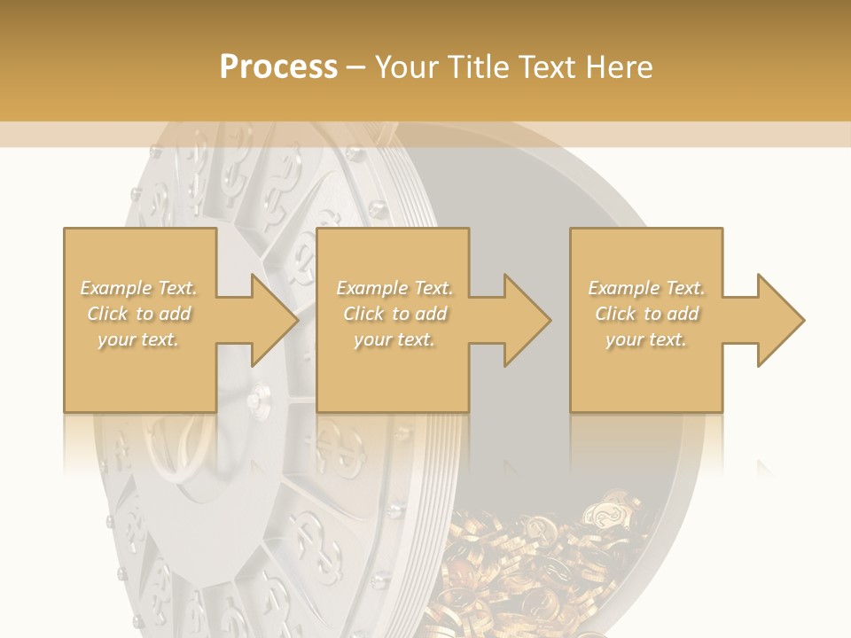 System Lock Gold PowerPoint Template
