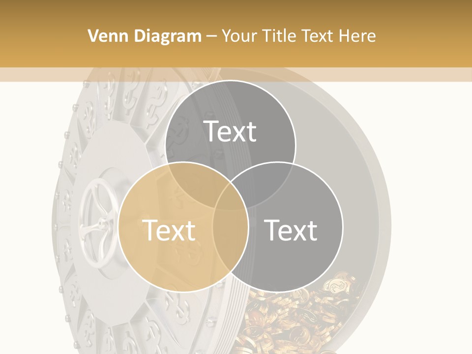 System Lock Gold PowerPoint Template