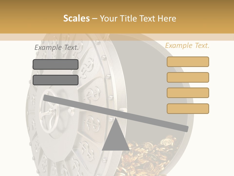 System Lock Gold PowerPoint Template