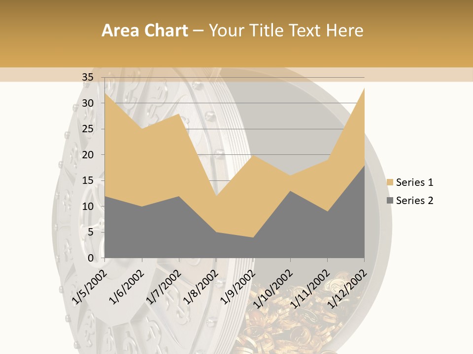 System Lock Gold PowerPoint Template