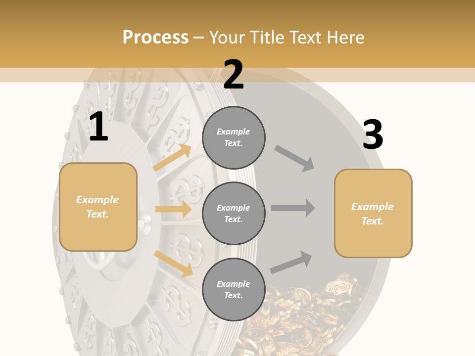 System Lock Gold PowerPoint Template