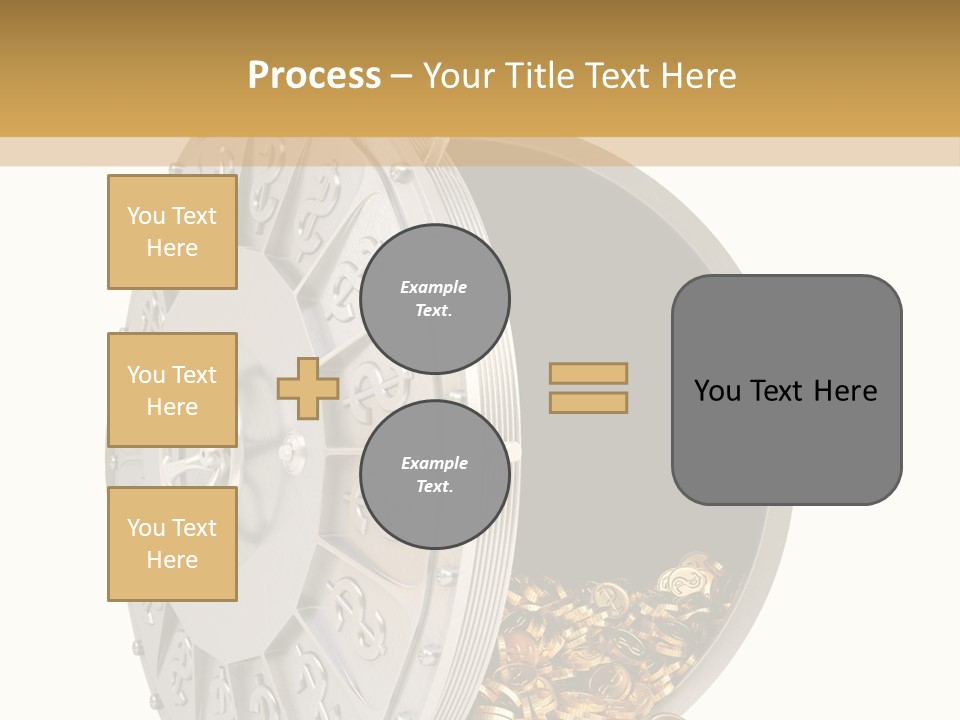 System Lock Gold PowerPoint Template