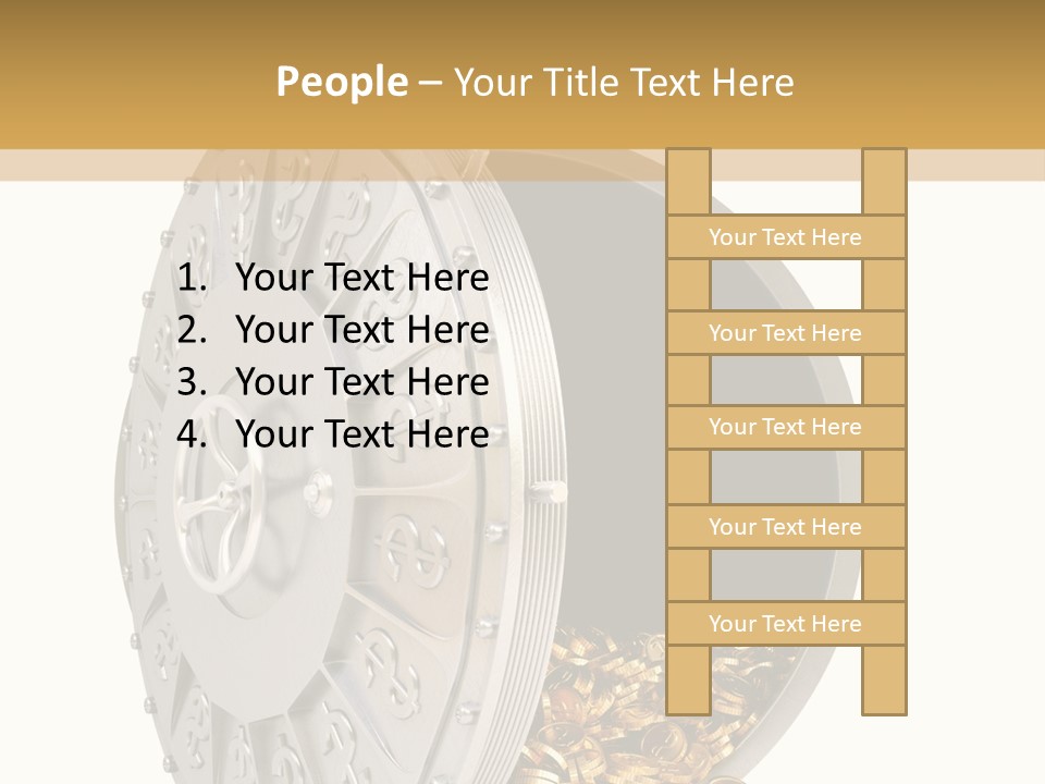 System Lock Gold PowerPoint Template
