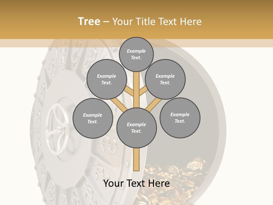 System Lock Gold PowerPoint Template