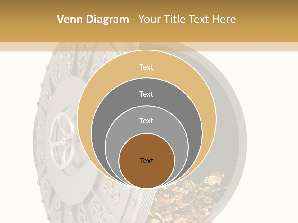System Lock Gold PowerPoint Template
