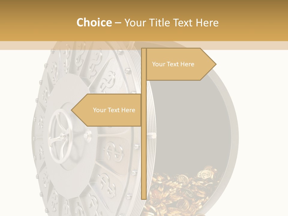 System Lock Gold PowerPoint Template
