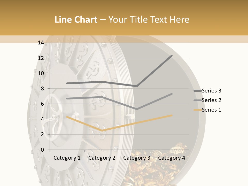 System Lock Gold PowerPoint Template