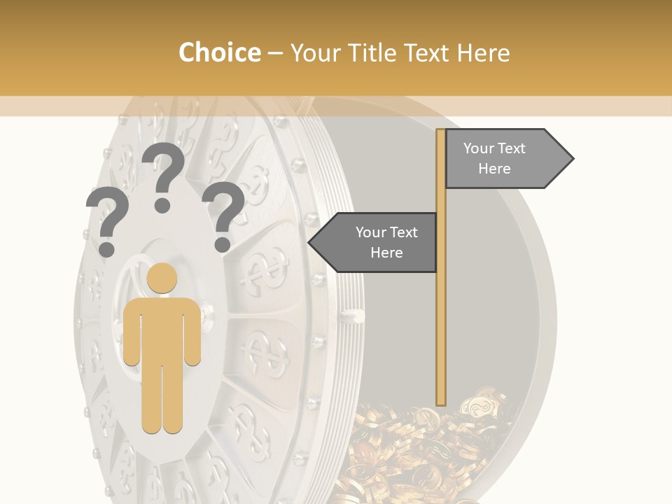 System Lock Gold PowerPoint Template