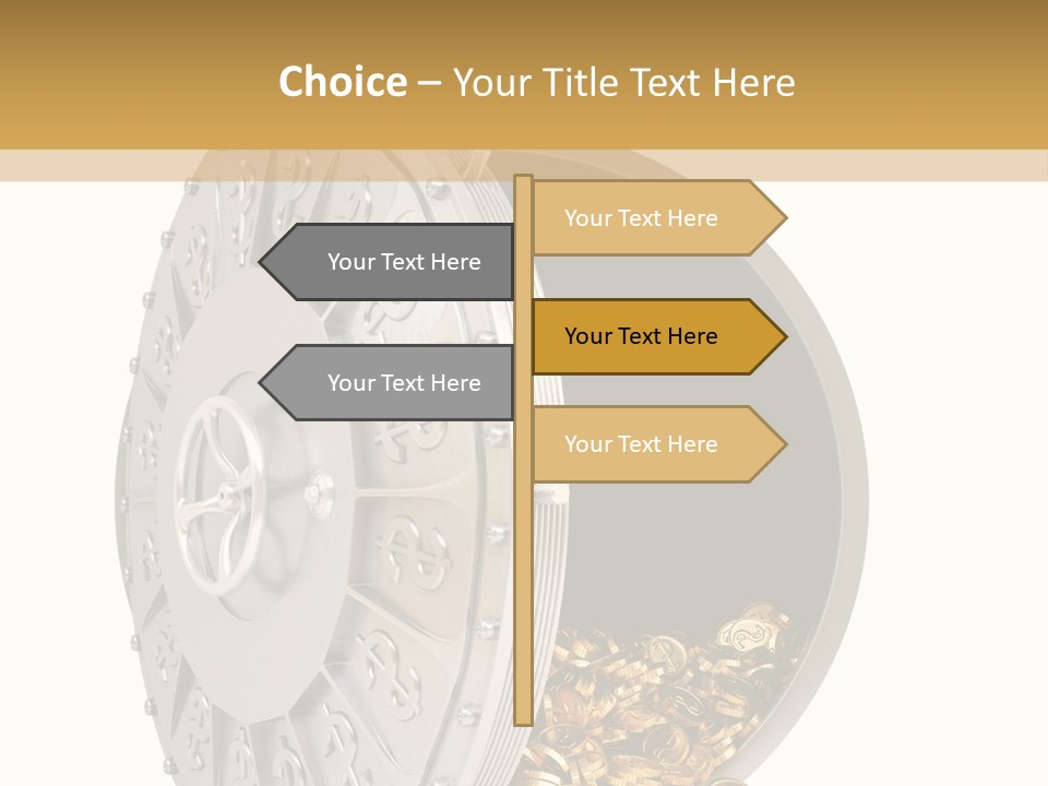 System Lock Gold PowerPoint Template