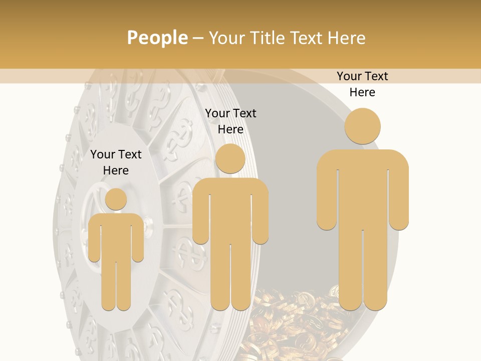 System Lock Gold PowerPoint Template