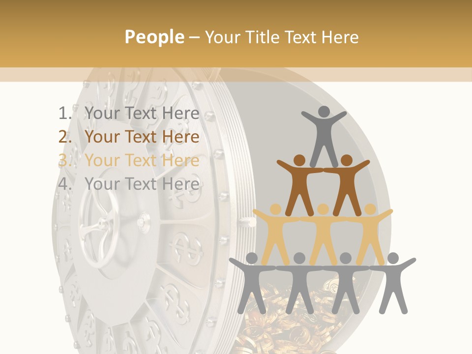 System Lock Gold PowerPoint Template