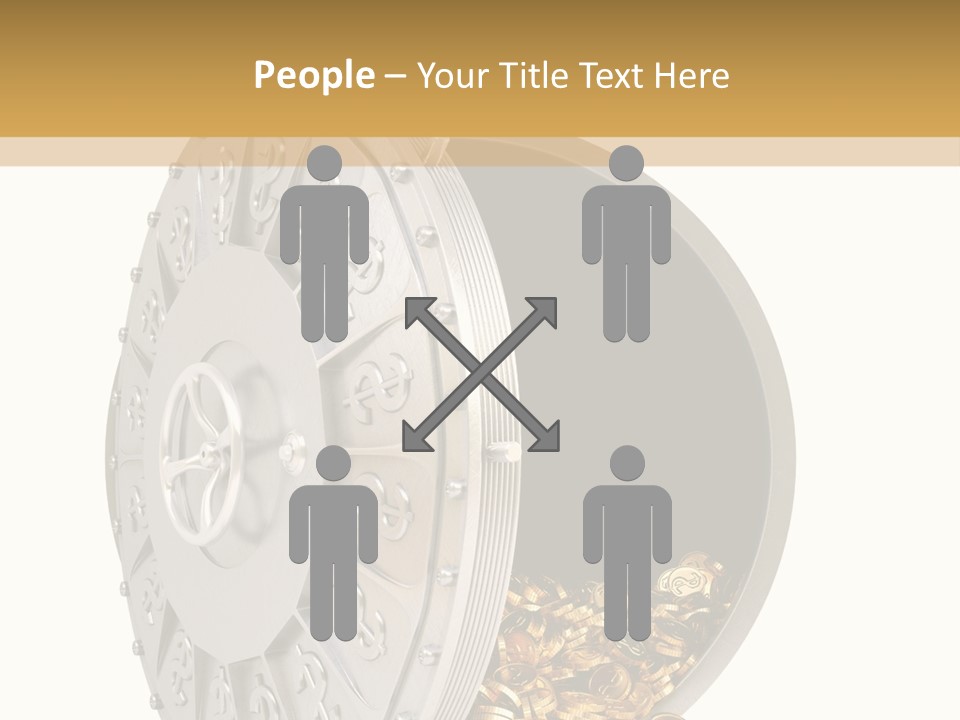 System Lock Gold PowerPoint Template