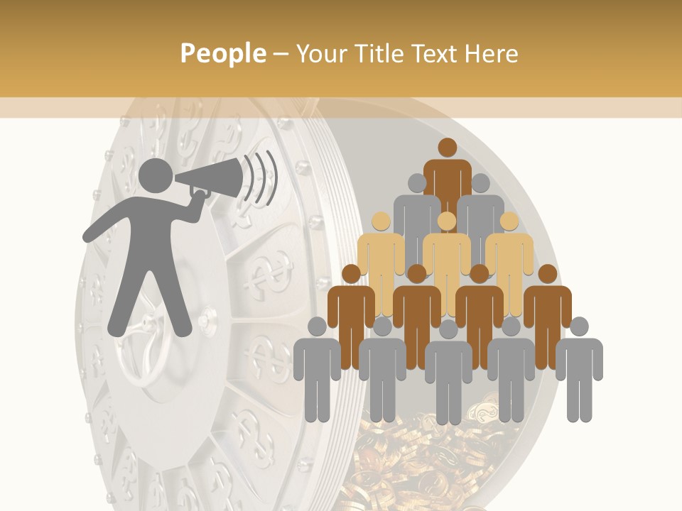 System Lock Gold PowerPoint Template