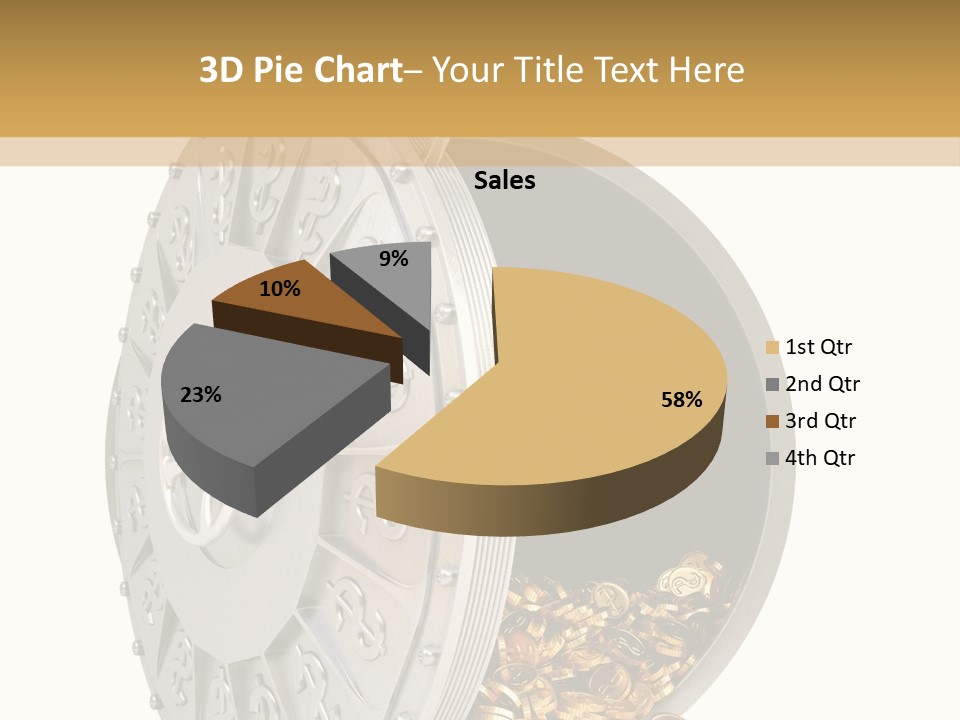 System Lock Gold PowerPoint Template