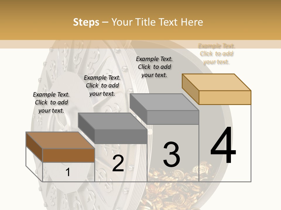 System Lock Gold PowerPoint Template