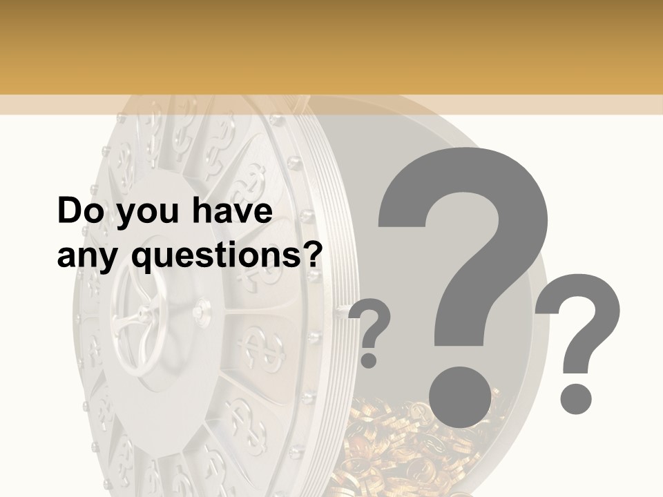 System Lock Gold PowerPoint Template