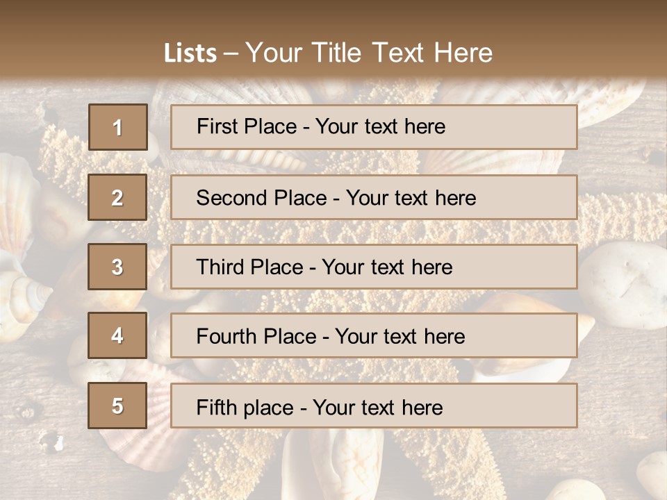 Starfish Wooden Design PowerPoint Template
