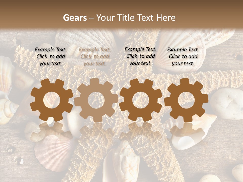 Starfish Wooden Design PowerPoint Template