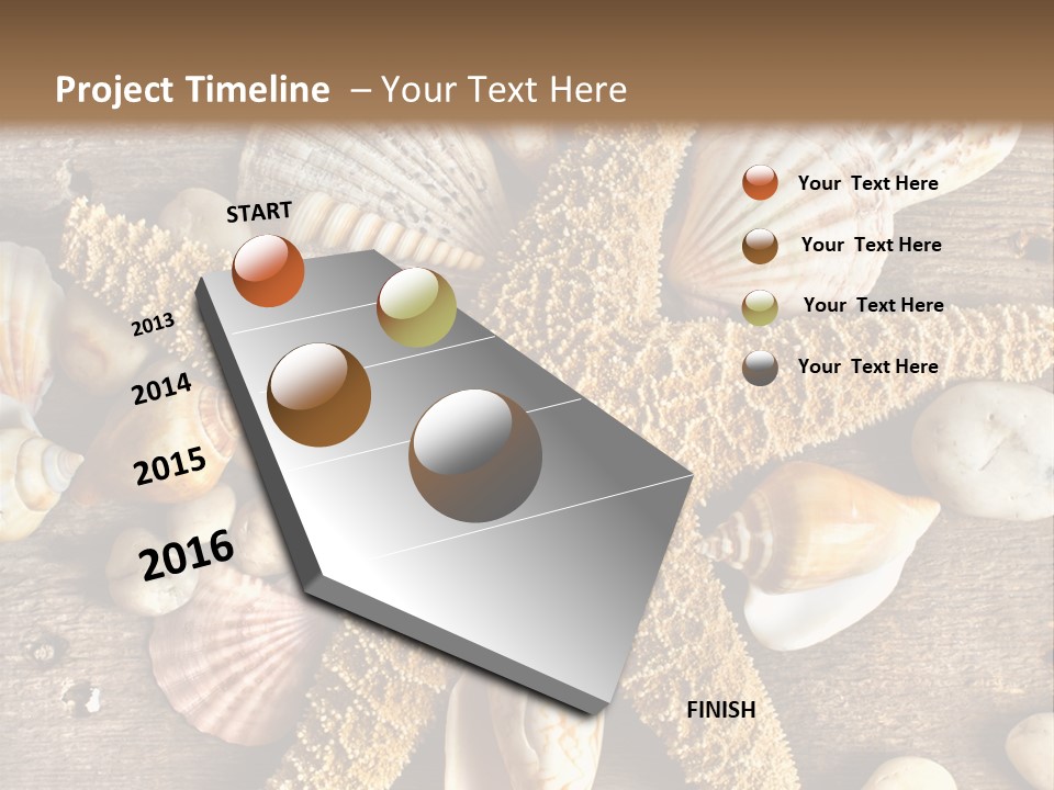 Starfish Wooden Design PowerPoint Template