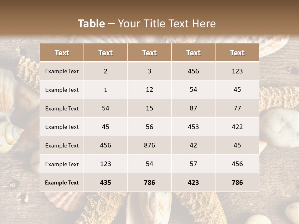 Starfish Wooden Design PowerPoint Template