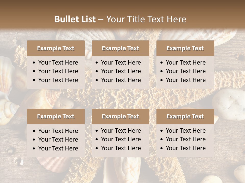 Starfish Wooden Design PowerPoint Template