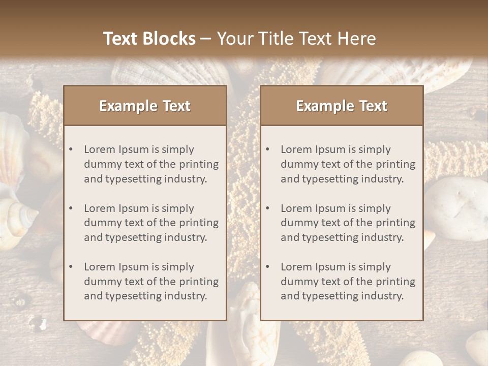Starfish Wooden Design PowerPoint Template