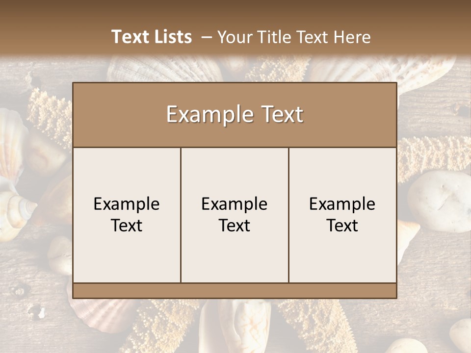 Starfish Wooden Design PowerPoint Template