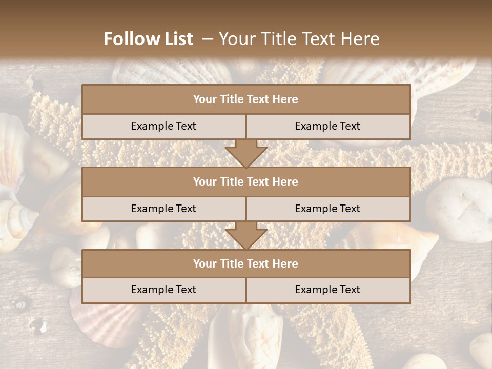 Starfish Wooden Design PowerPoint Template