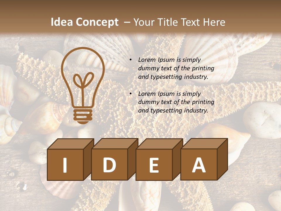 Starfish Wooden Design PowerPoint Template
