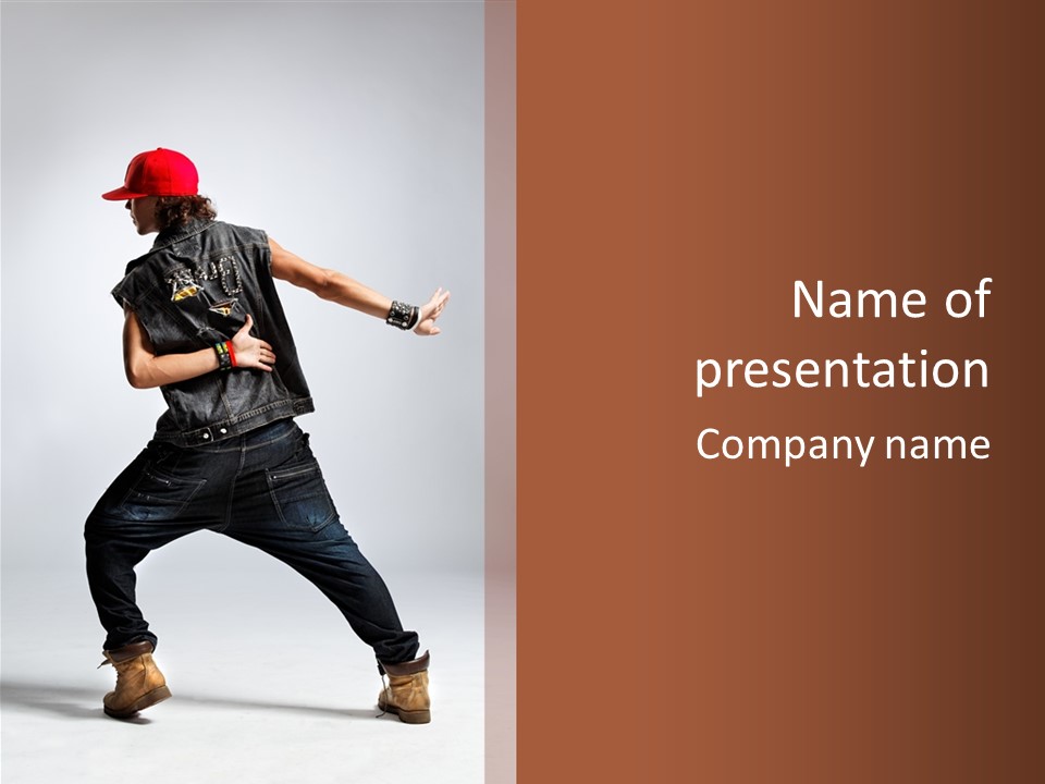 Flexibility Moving Pose PowerPoint Template