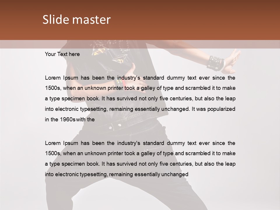 Flexibility Moving Pose PowerPoint Template
