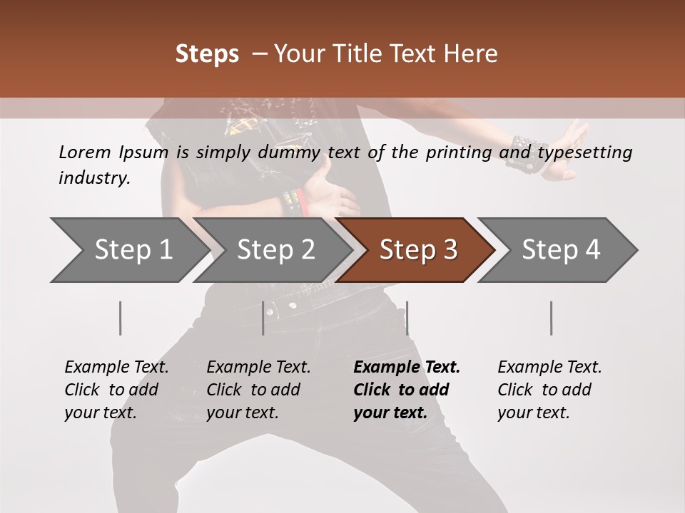 Flexibility Moving Pose PowerPoint Template