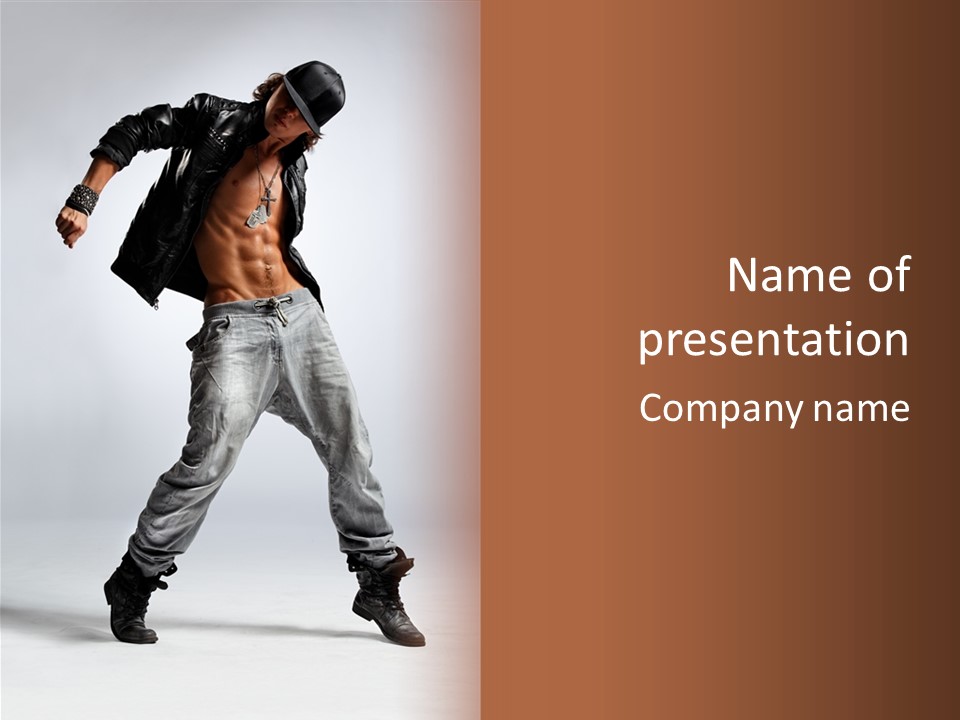 Human Fitness Flexibility PowerPoint Template