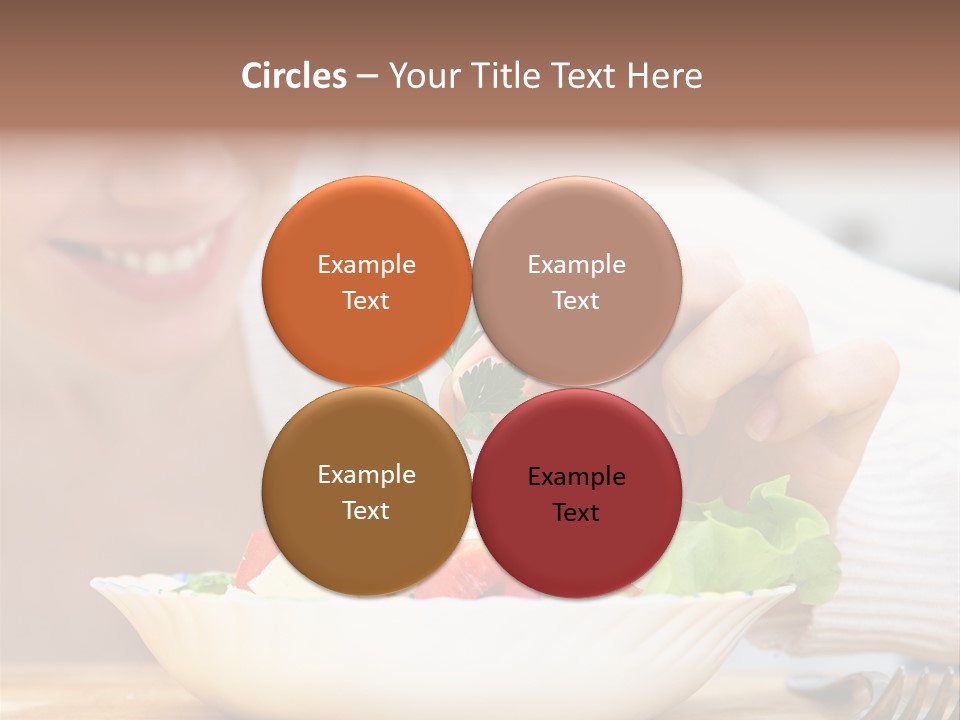 Female Dinner Indoors PowerPoint Template