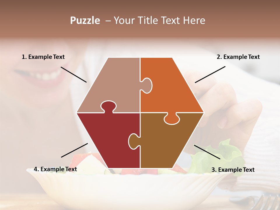 Female Dinner Indoors PowerPoint Template