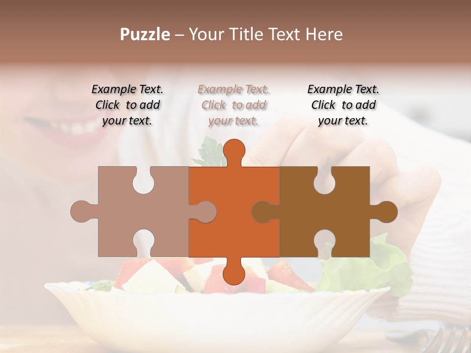 Female Dinner Indoors PowerPoint Template