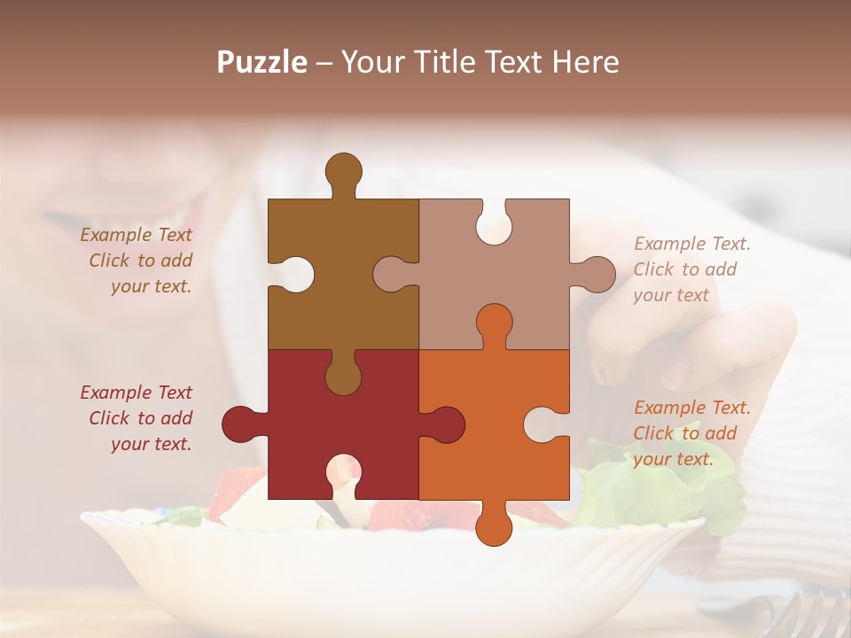 Female Dinner Indoors PowerPoint Template