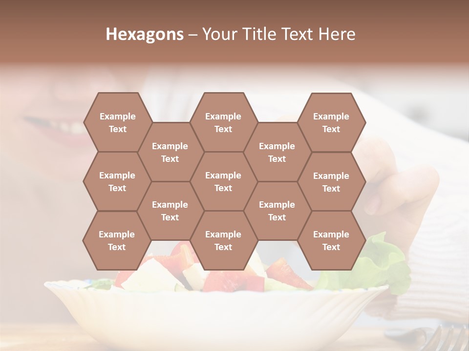 Female Dinner Indoors PowerPoint Template