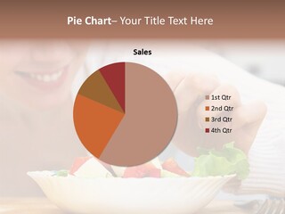 Female Dinner Indoors PowerPoint Template