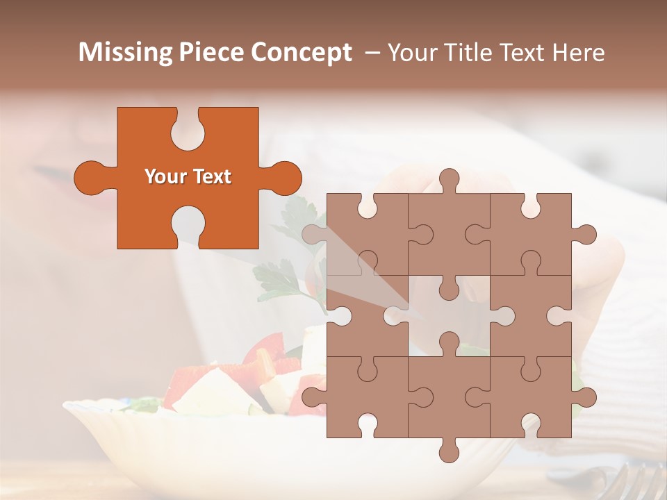 Female Dinner Indoors PowerPoint Template