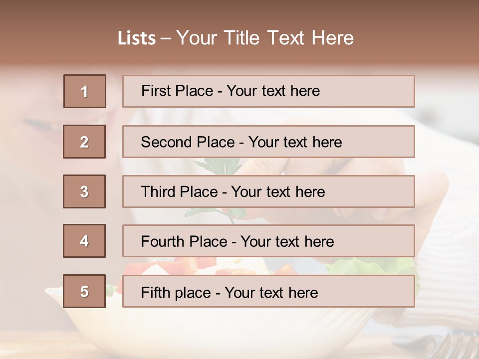 Female Dinner Indoors PowerPoint Template