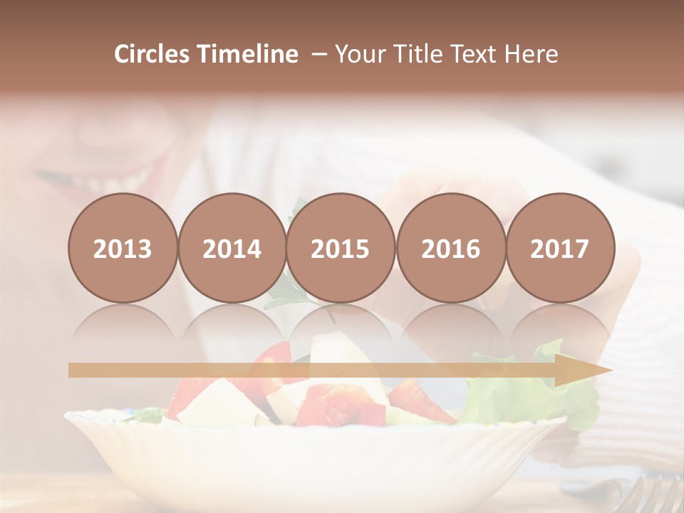 Female Dinner Indoors PowerPoint Template