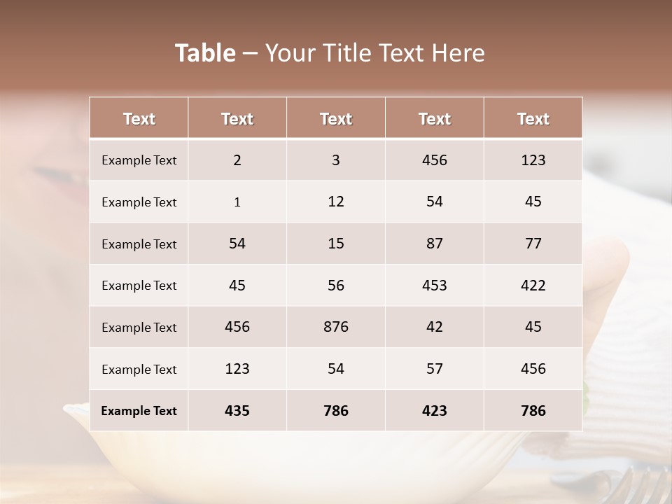 Female Dinner Indoors PowerPoint Template